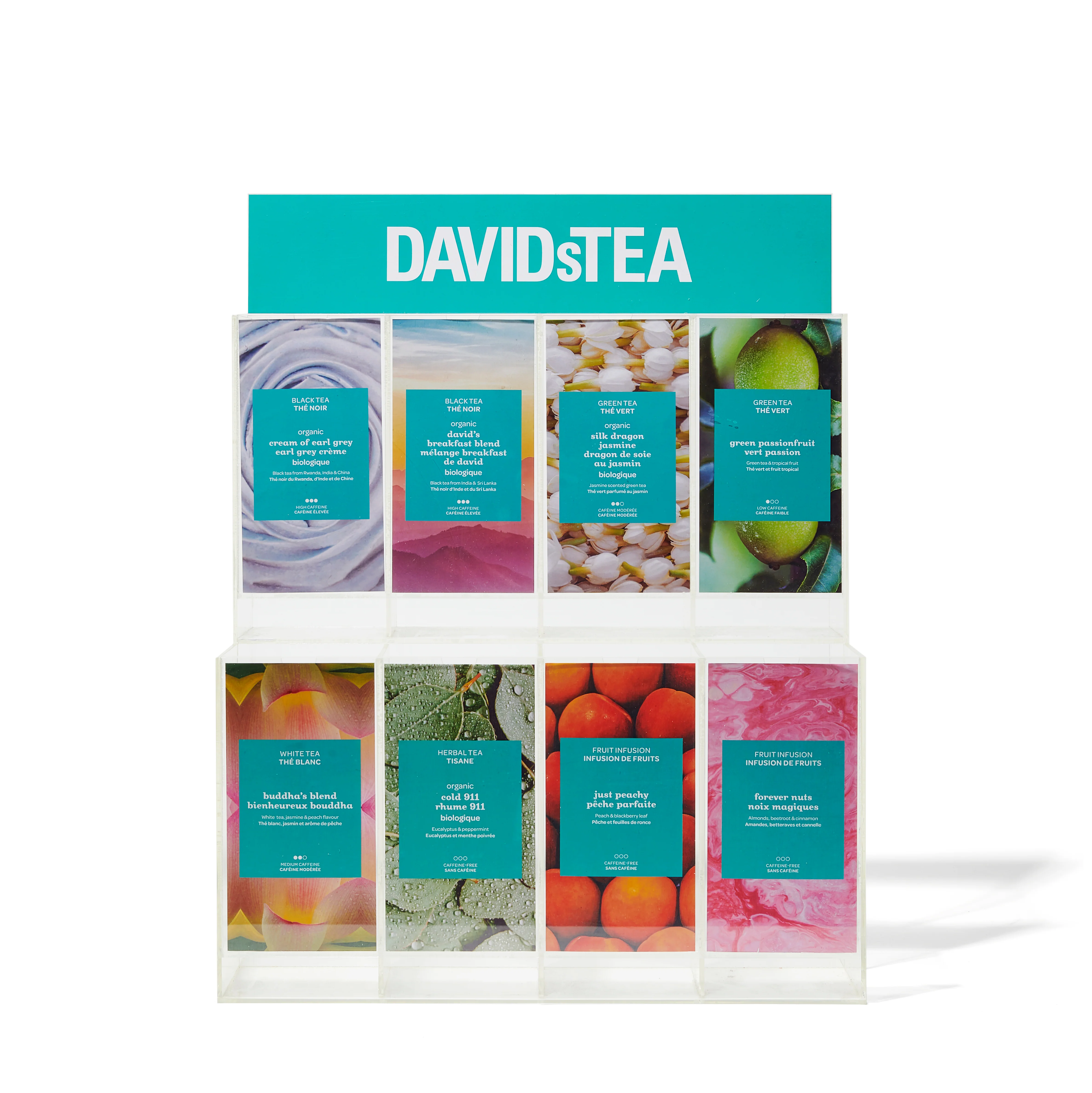 DAVIDsTEA Acrylic Tea Sachet Display Case