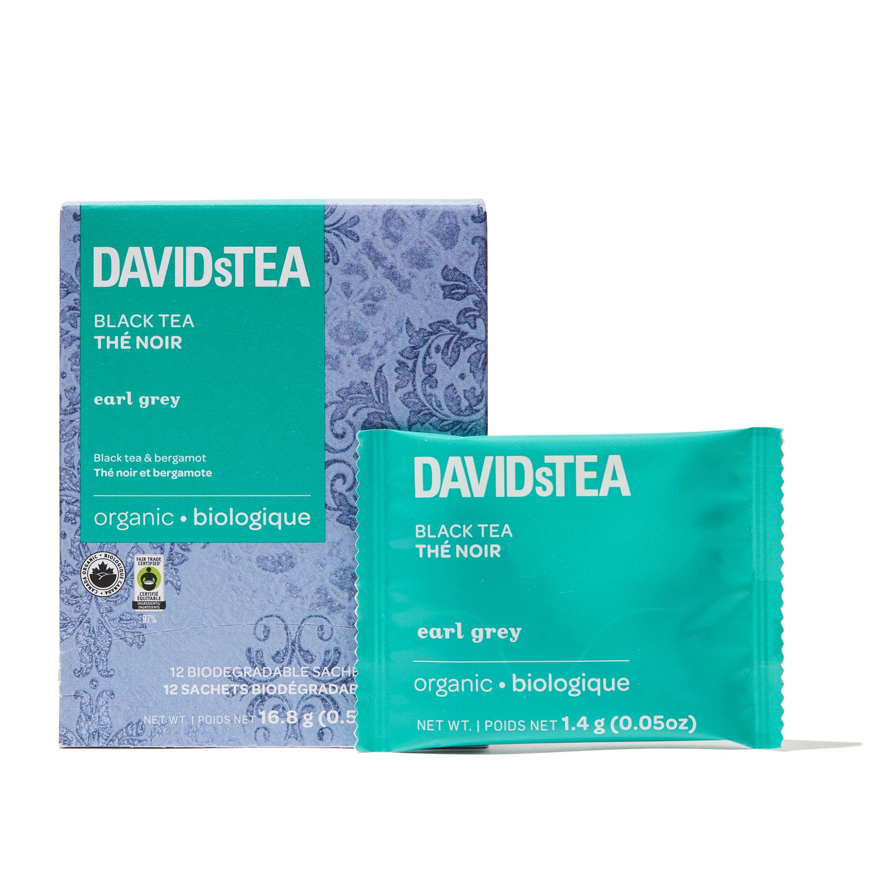 DAVIDsTEA Organic Earl Grey Tea Pack of 12 Sachets — SKU SB-FB6799-CB34830F99D690