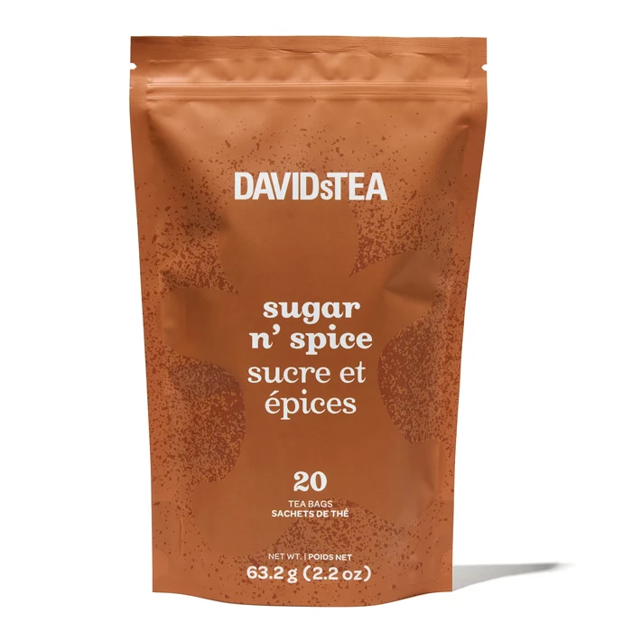 DAVIDsTEA Sugar n' Spice Teas Sachet Variety Bag of 20 Sachets