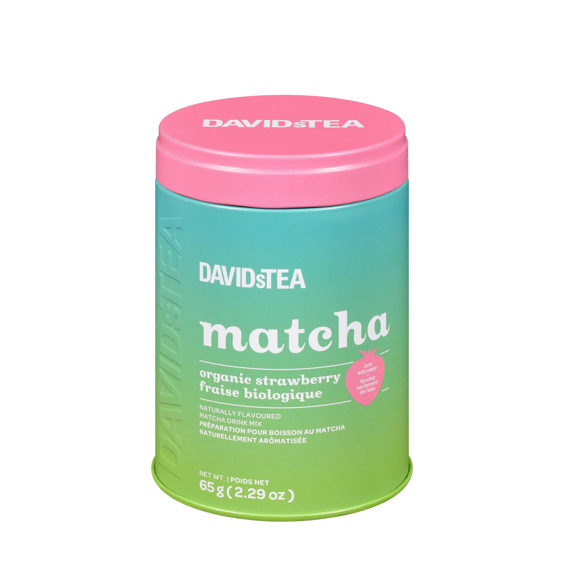 DAVIDsTEA Organic Strawberry Matcha Tea Tin — SKU SB-FB6799-6A645D96498323