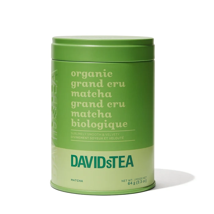 DAVIDsTEA Organic Grand Cru Matcha Tea Printed Tin