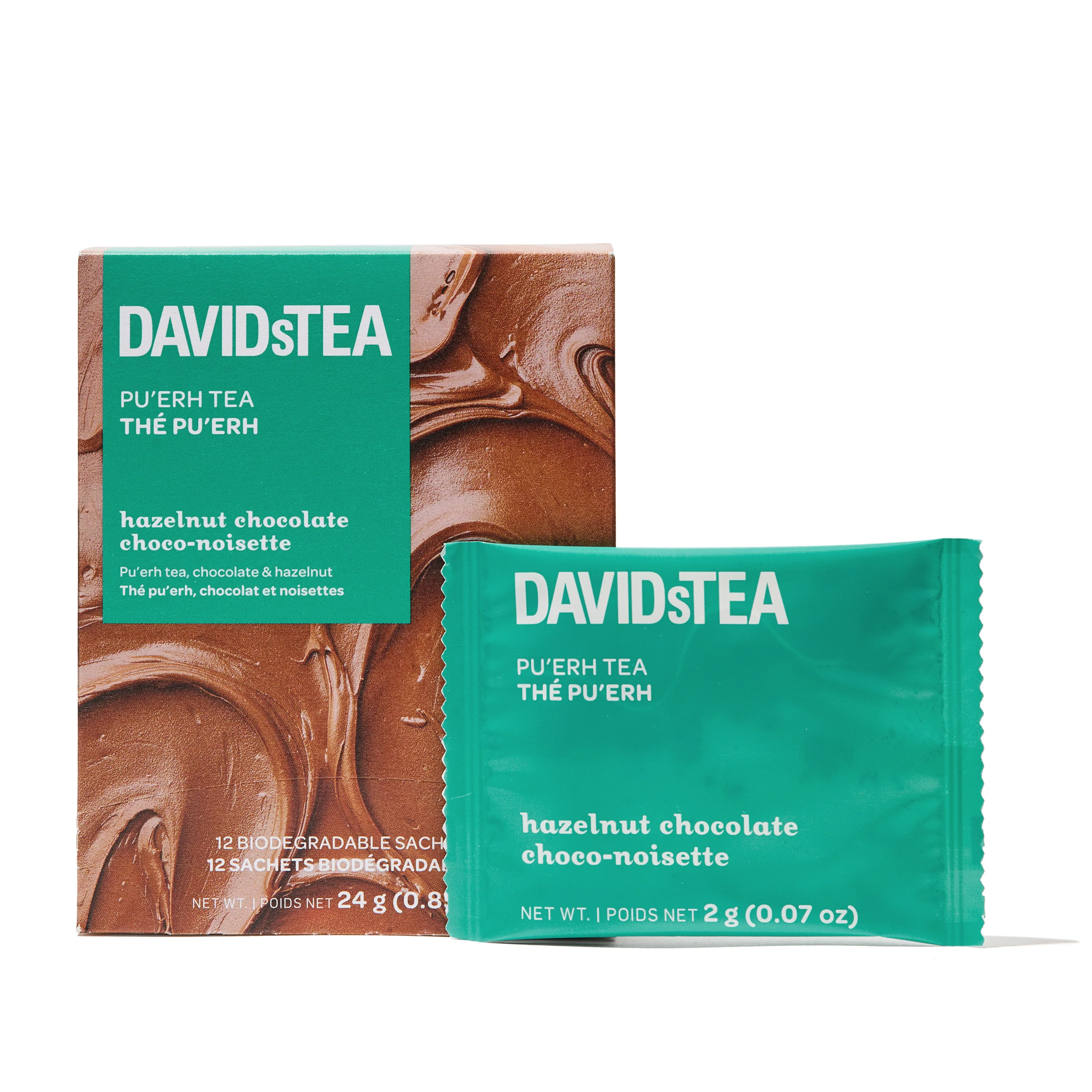 DAVIDsTEA Hazelnut Chocolate Tea Pack of 12 Sachets — SKU SB-FB6799-02BE4C6BEFE675