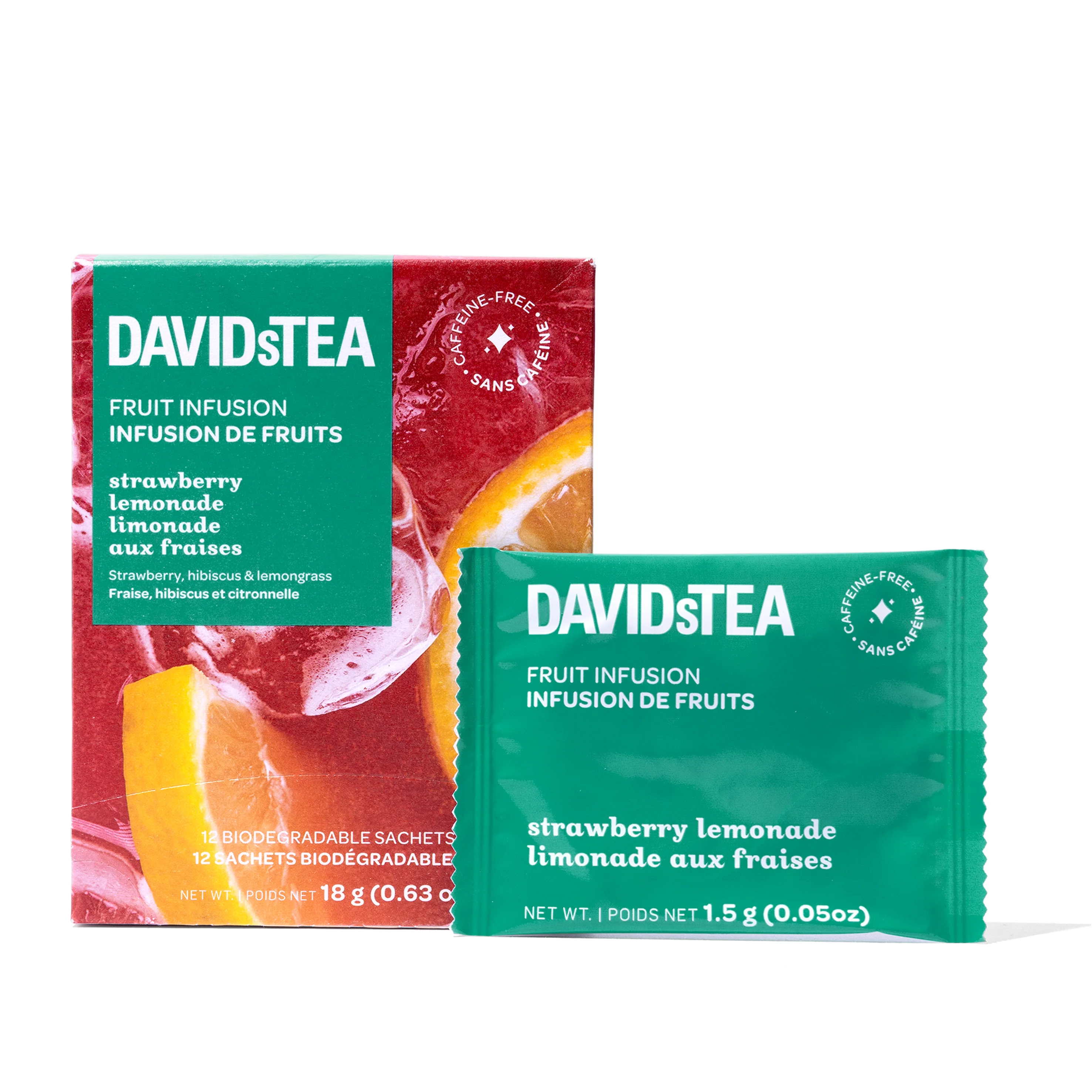 DAVIDsTEA Strawberry Lemonade Tea Pack of 12 Sachets — SKU SB-FB6799-F41118C455460E