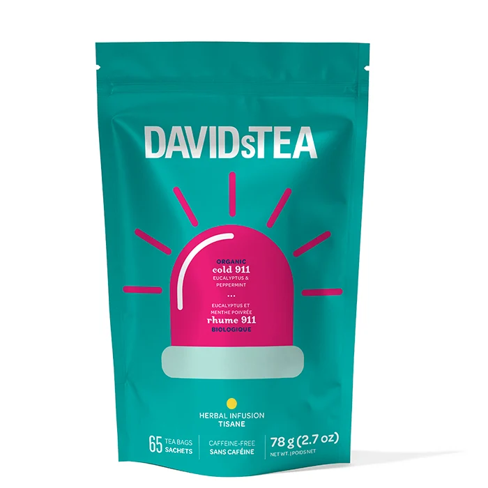 DAVIDsTEA Organic Cold 911 Tea Bag of 65 Sachets