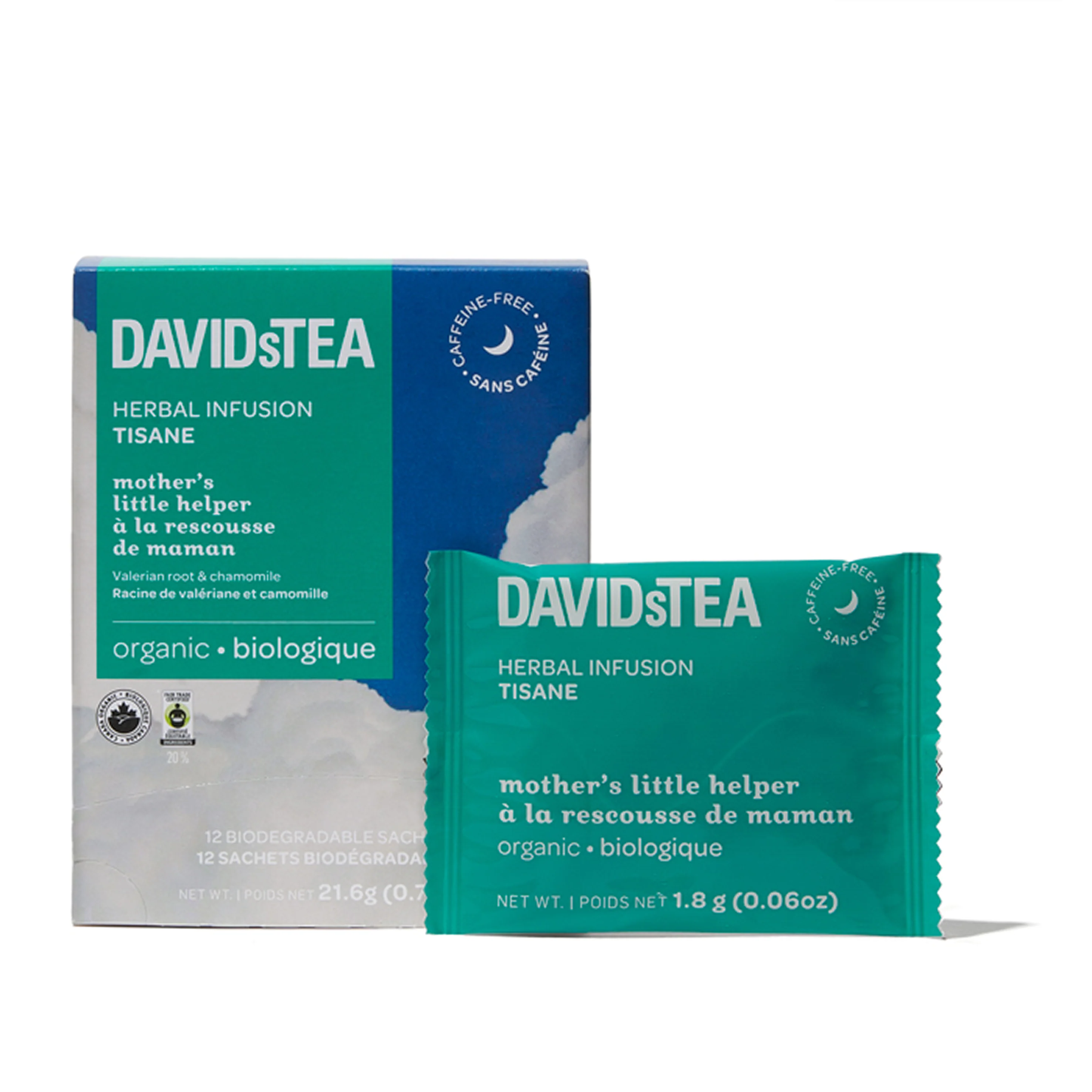 DAVIDsTEA Organic Mother's Little Helper Tea Pack of 12 Sachets — SKU SB-FB6799-2ED6E112F48F10