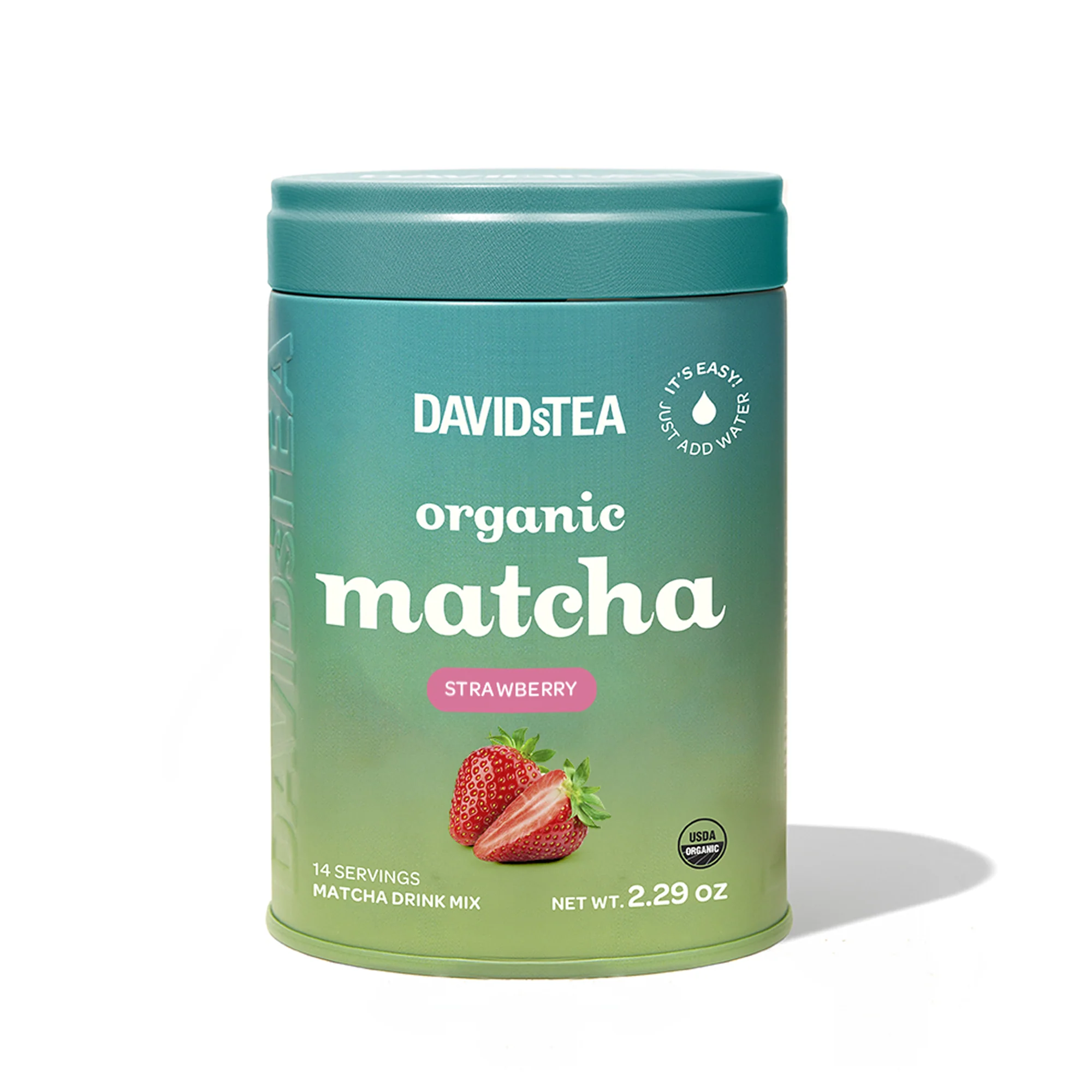 DAVIDsTEA Organic Strawberry Matcha Limited Edition Tin — SKU SB-FB6799-7C5632E80F778D