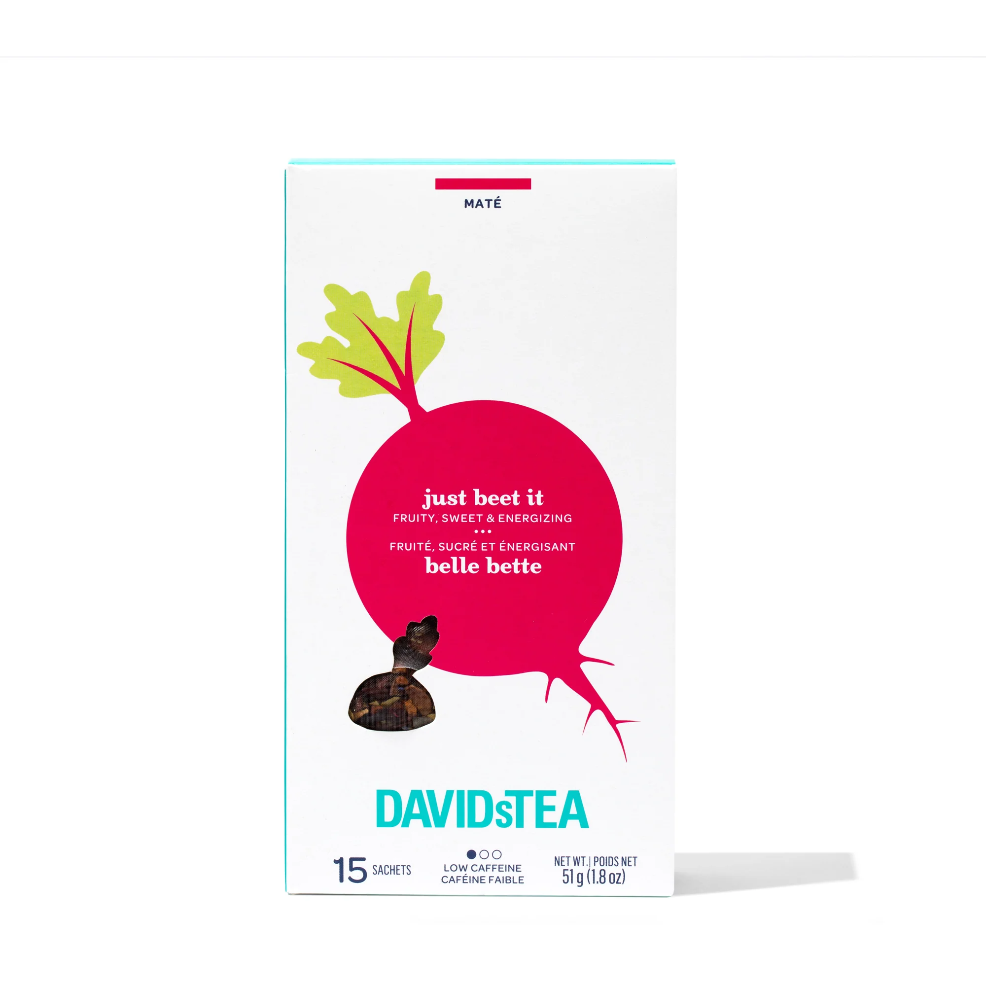 DAVIDsTEA Just Beet It Tea Pack of 15 Sachets