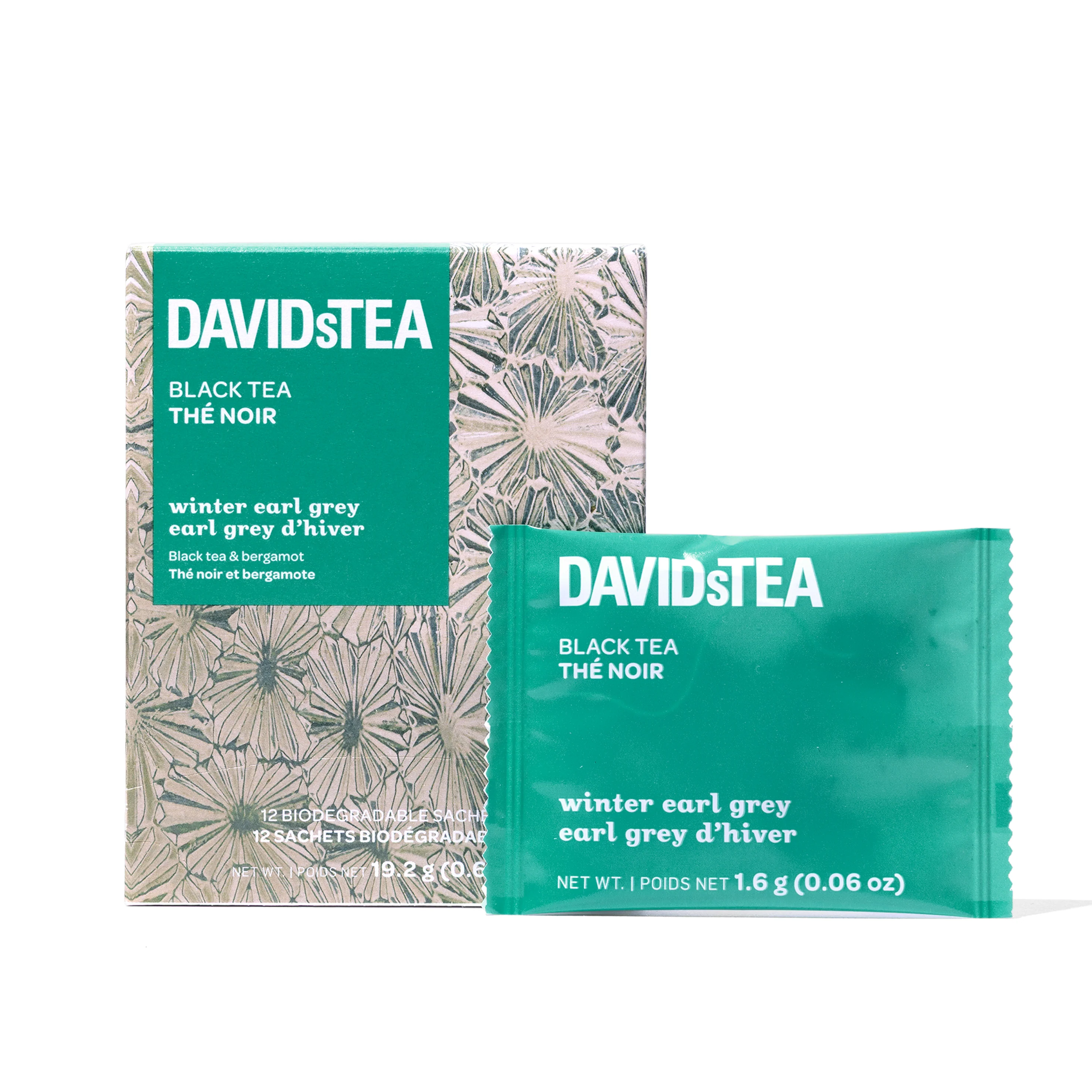DAVIDsTEA Winter Earl Grey Tea Pack of 12 Sachets