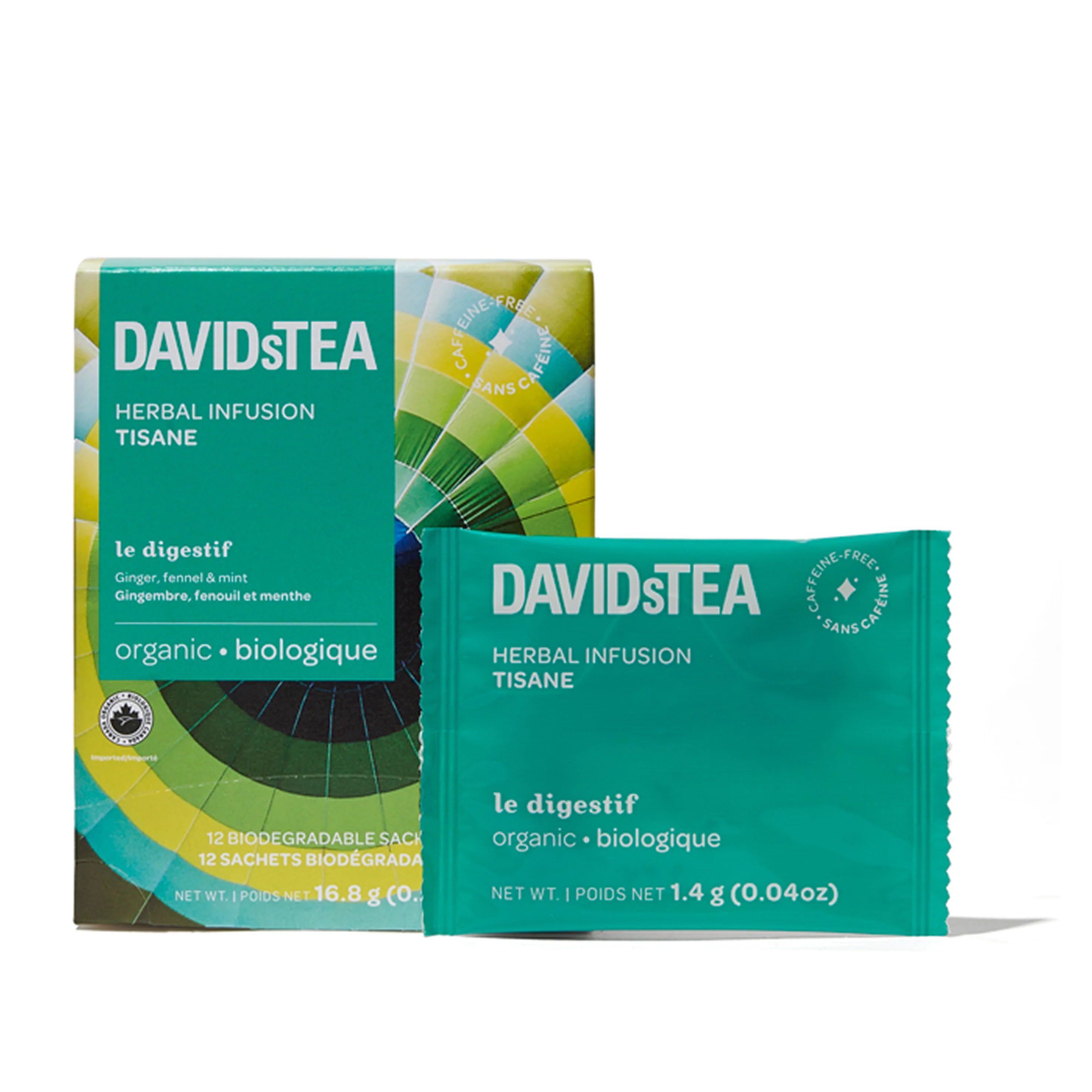 DAVIDsTEA Organic Le Digestif Tea Pack of 12 Sachets — SKU SB-FB6799-519FB1F870EBD5