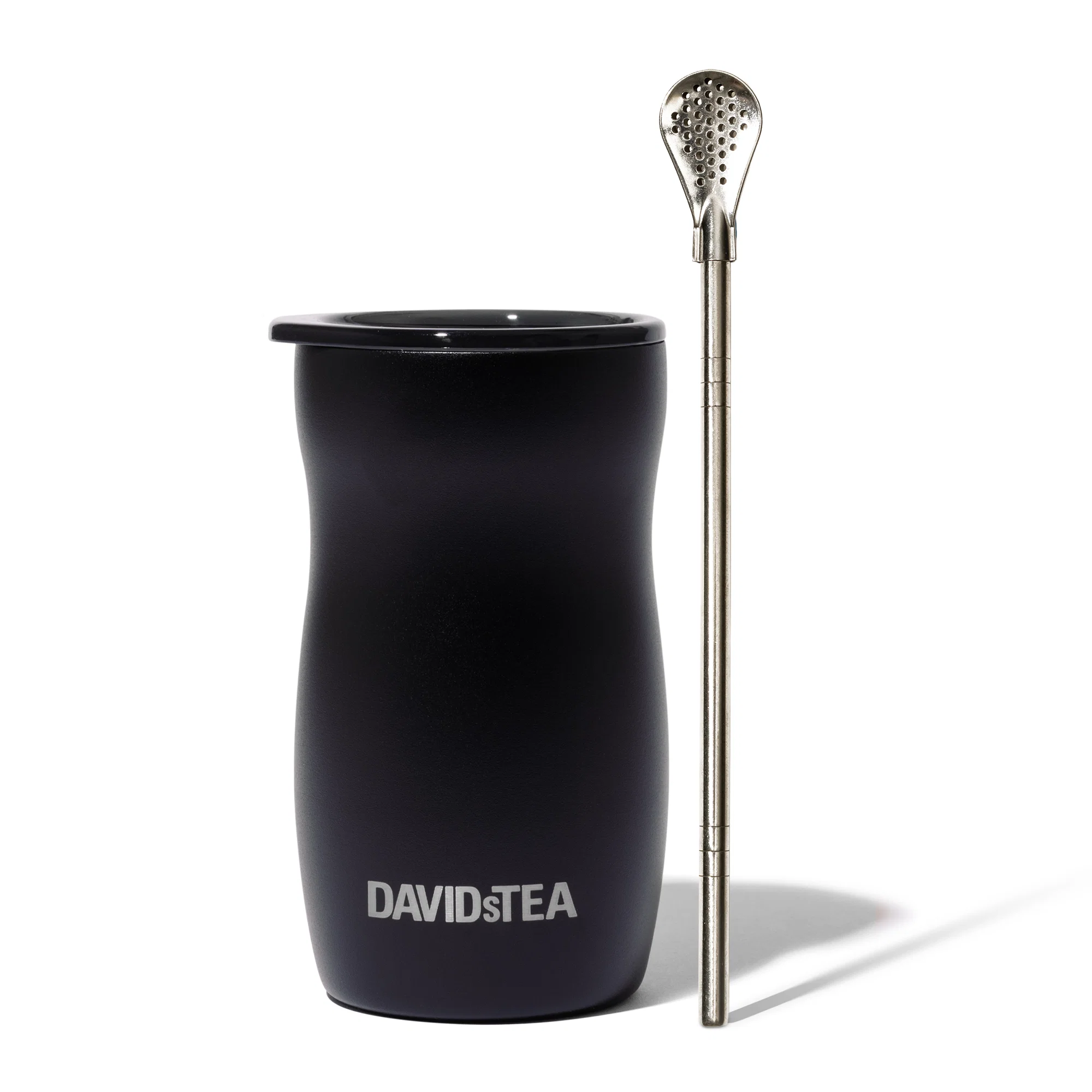 DAVIDsTEA Black Yerba Maté Cup & Bombilla Straw Duo