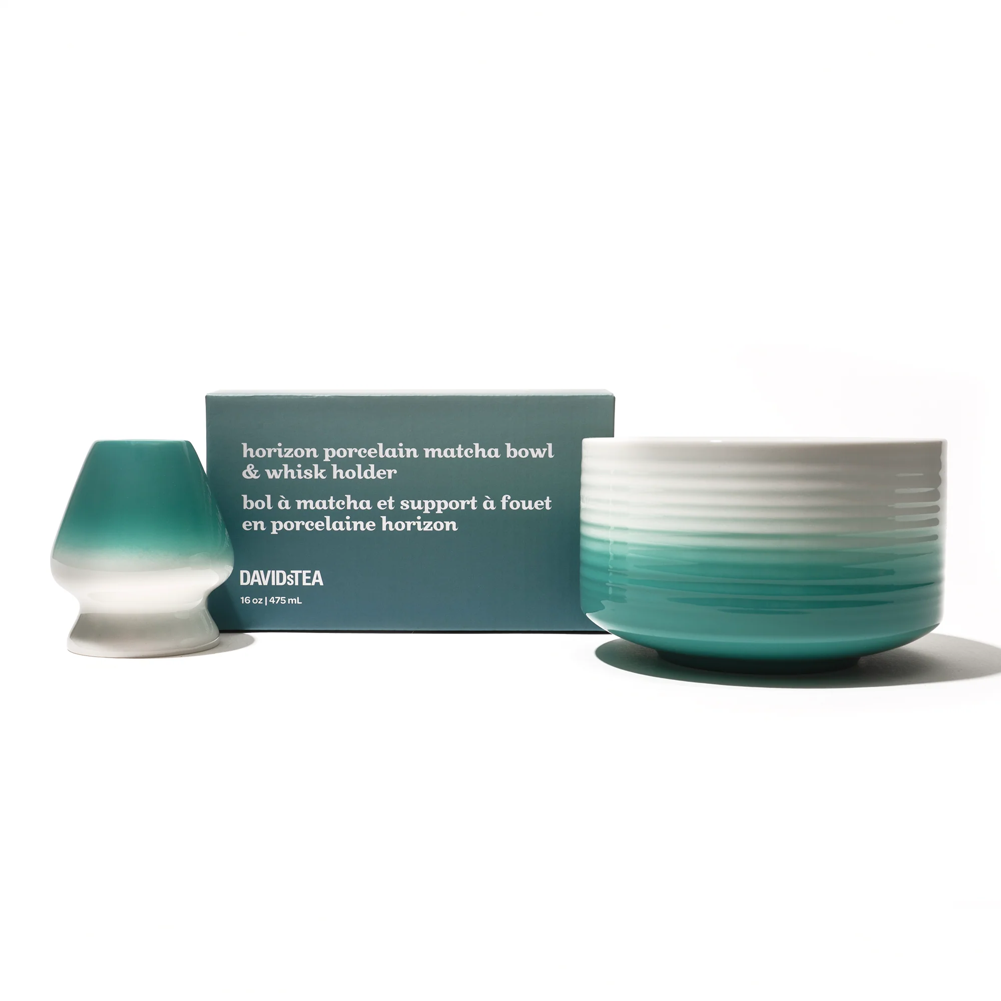 DAVIDsTEA Horizon Porcelain Matcha Bowl & Whisk Holder
