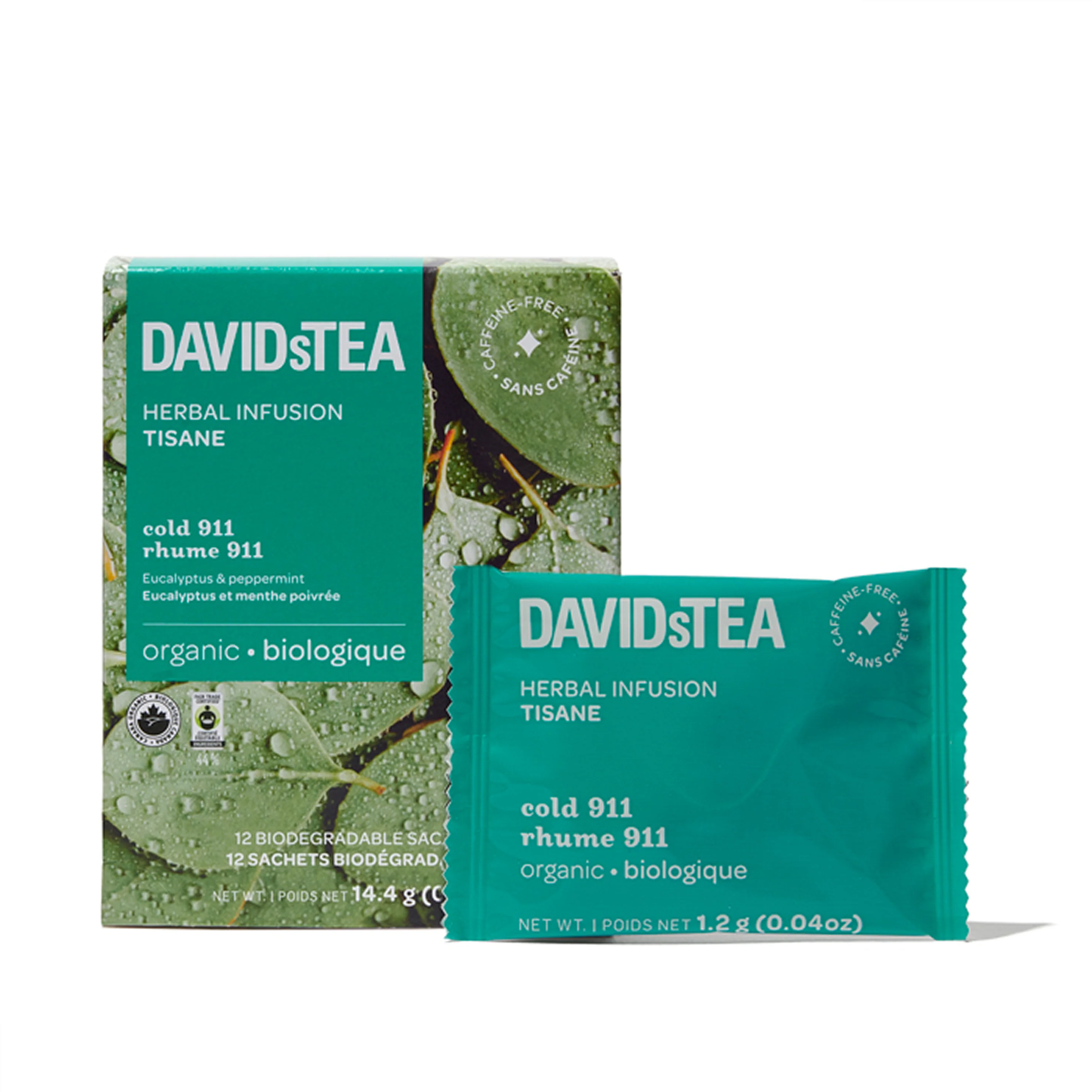 DAVIDsTEA Organic Cold 911 Tea Pack of 12 Sachets — SKU SB-FB6799-430C3DE81CF55C