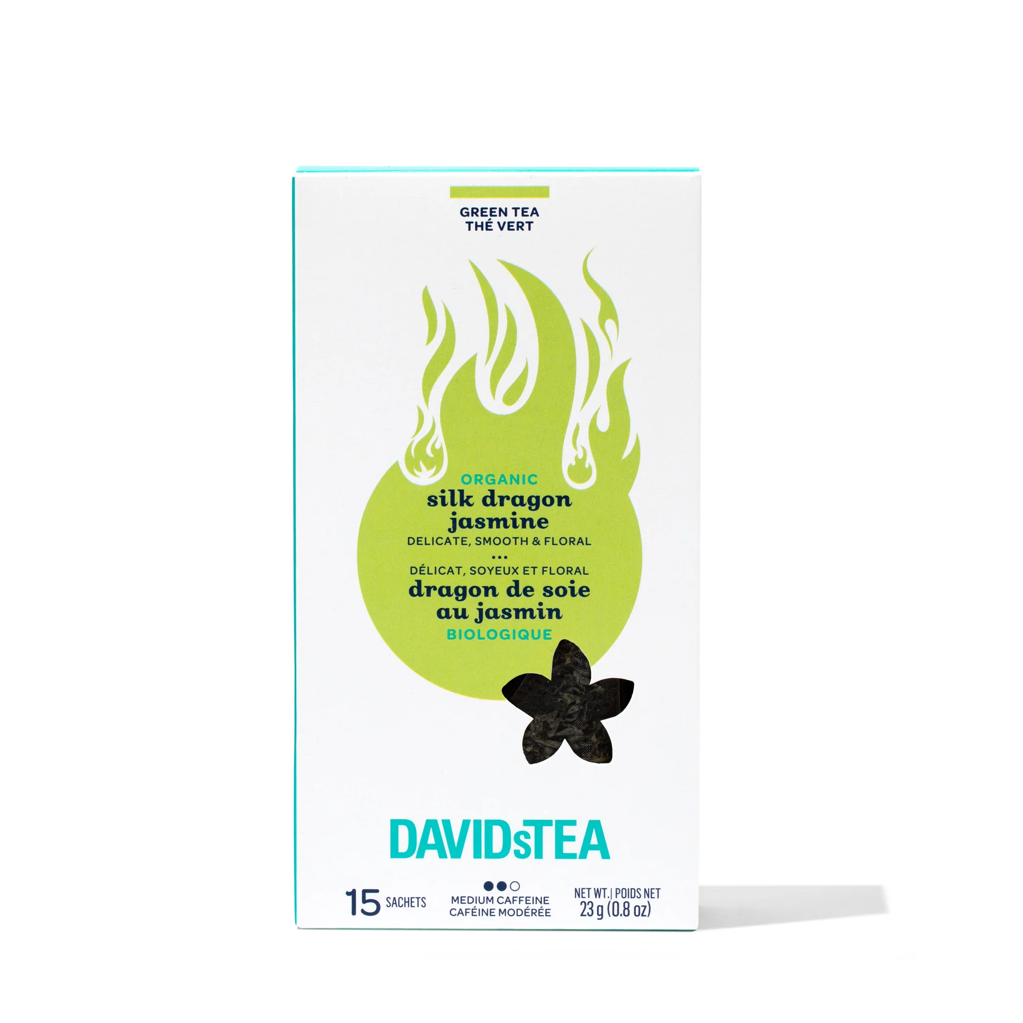 DAVIDsTEA Organic Silk Dragon Jasmine Tea Pack of 15 Sachets