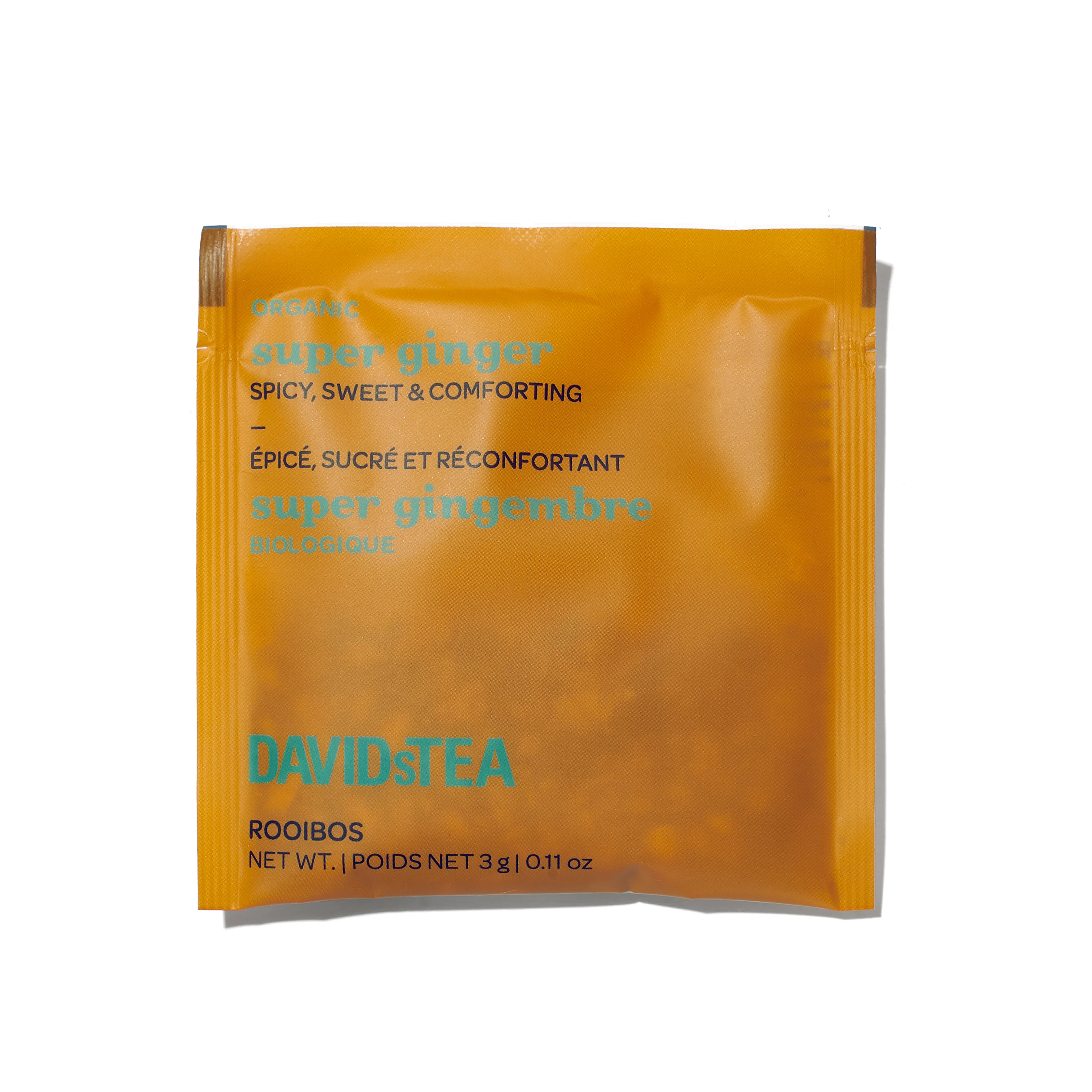 DAVIDsTEA Organic Super Ginger Tea Pack of 25 Sachets