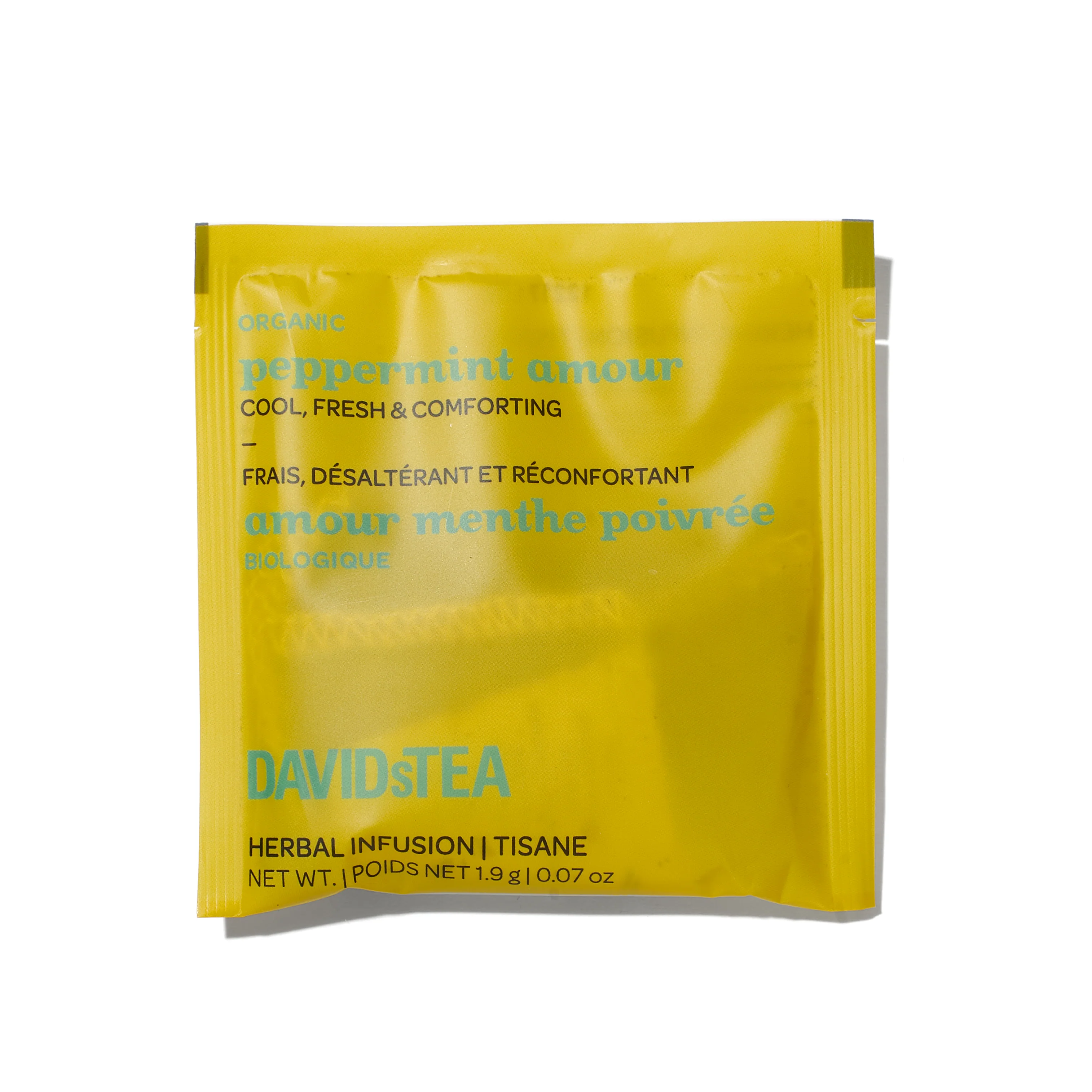 DAVIDsTEA Organic Peppermint Amour Tea Pack of 25 Sachets