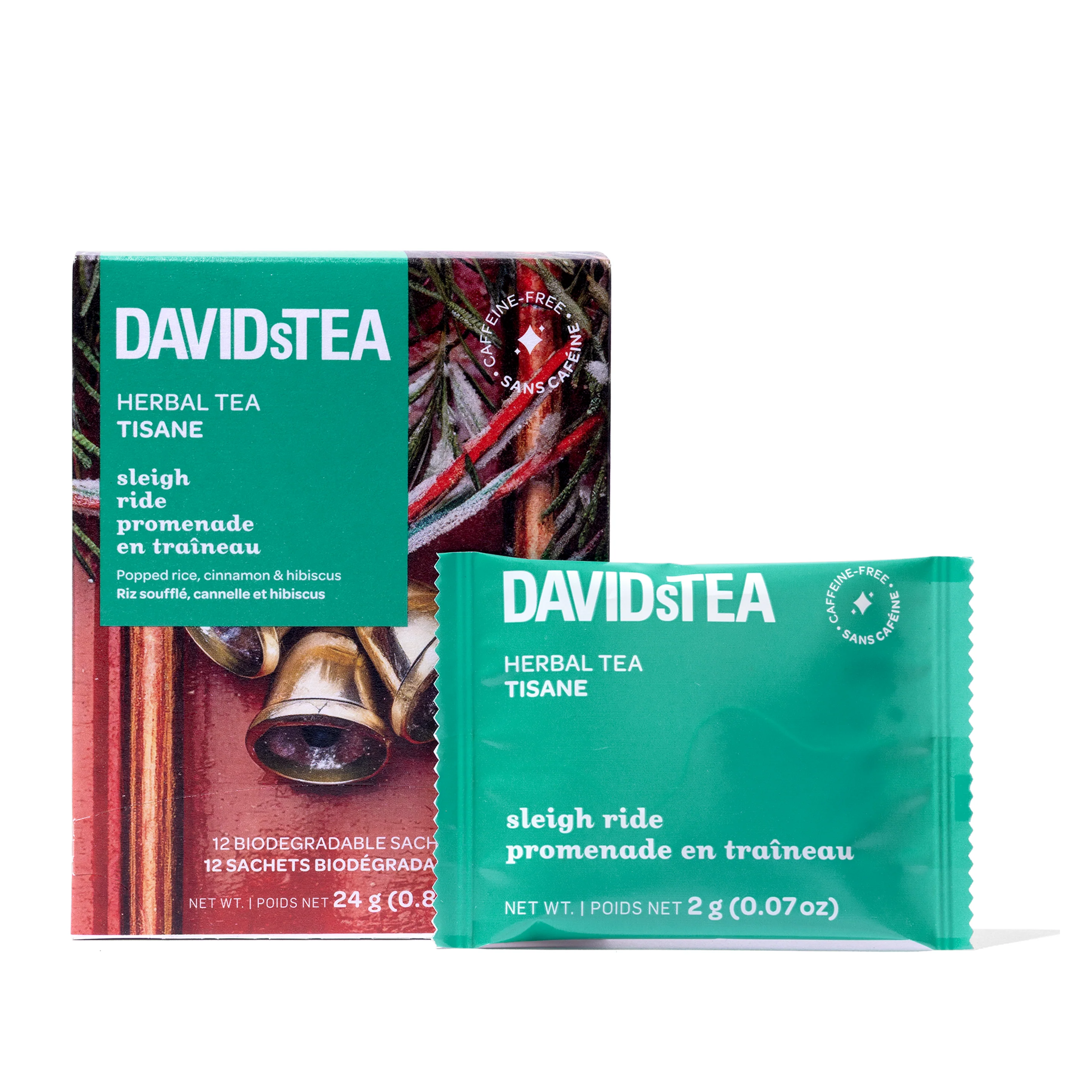 DAVIDsTEA Sleigh Ride Tea Pack of 12 Sachets — SKU SB-FB6799-1AFB142D2204F6