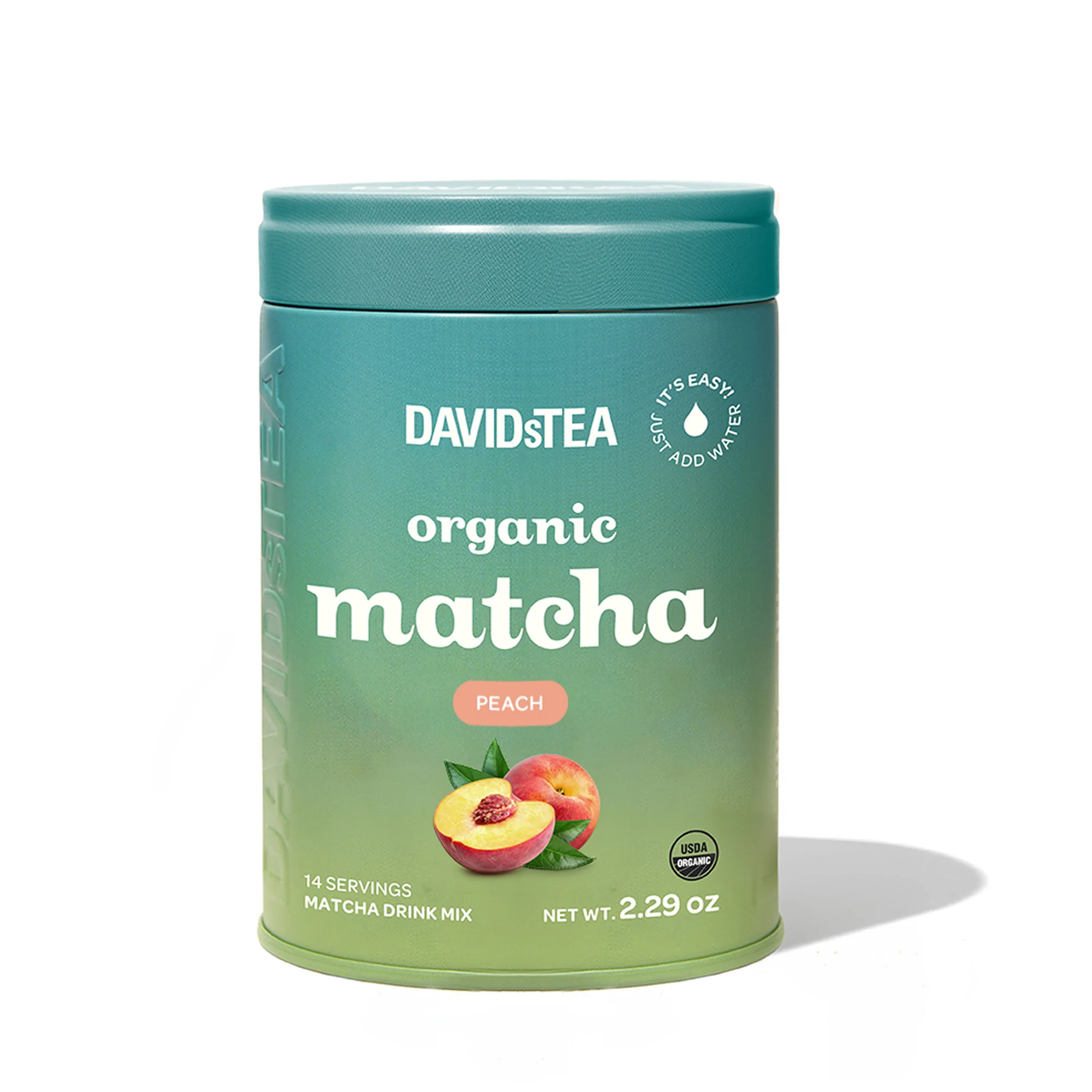 DAVIDsTEA Organic Peach Matcha Tea Tin — SKU SB-FB6799-C2CE8C9B326406