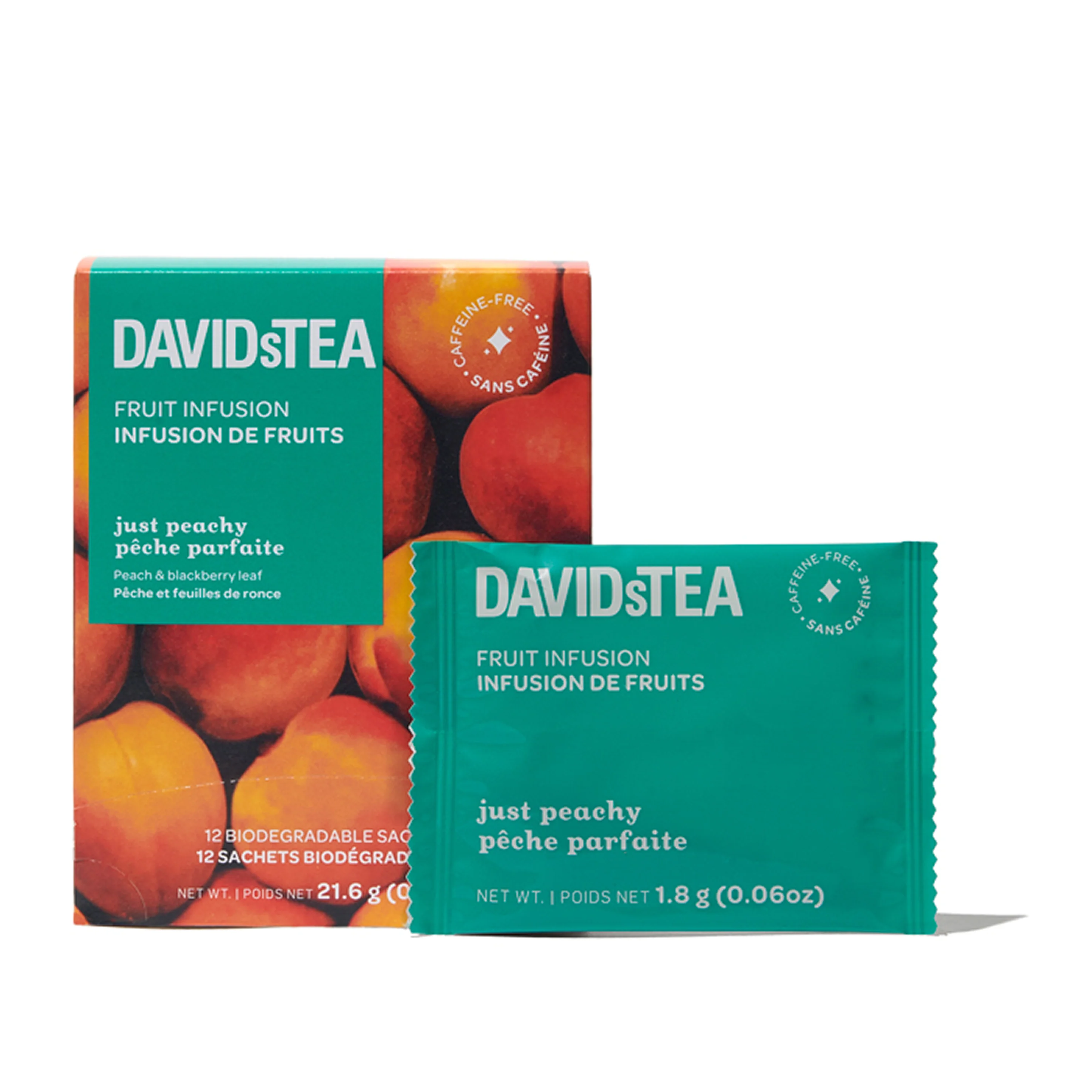DAVIDsTEA Just Peachy Tea Pack of 12 Sachets — SKU SB-FB6799-9B832D0B33A801