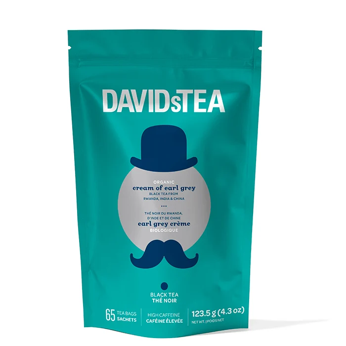 DAVIDsTEA Organic Cream of Earl Grey Tea Bag of 65 Sachets