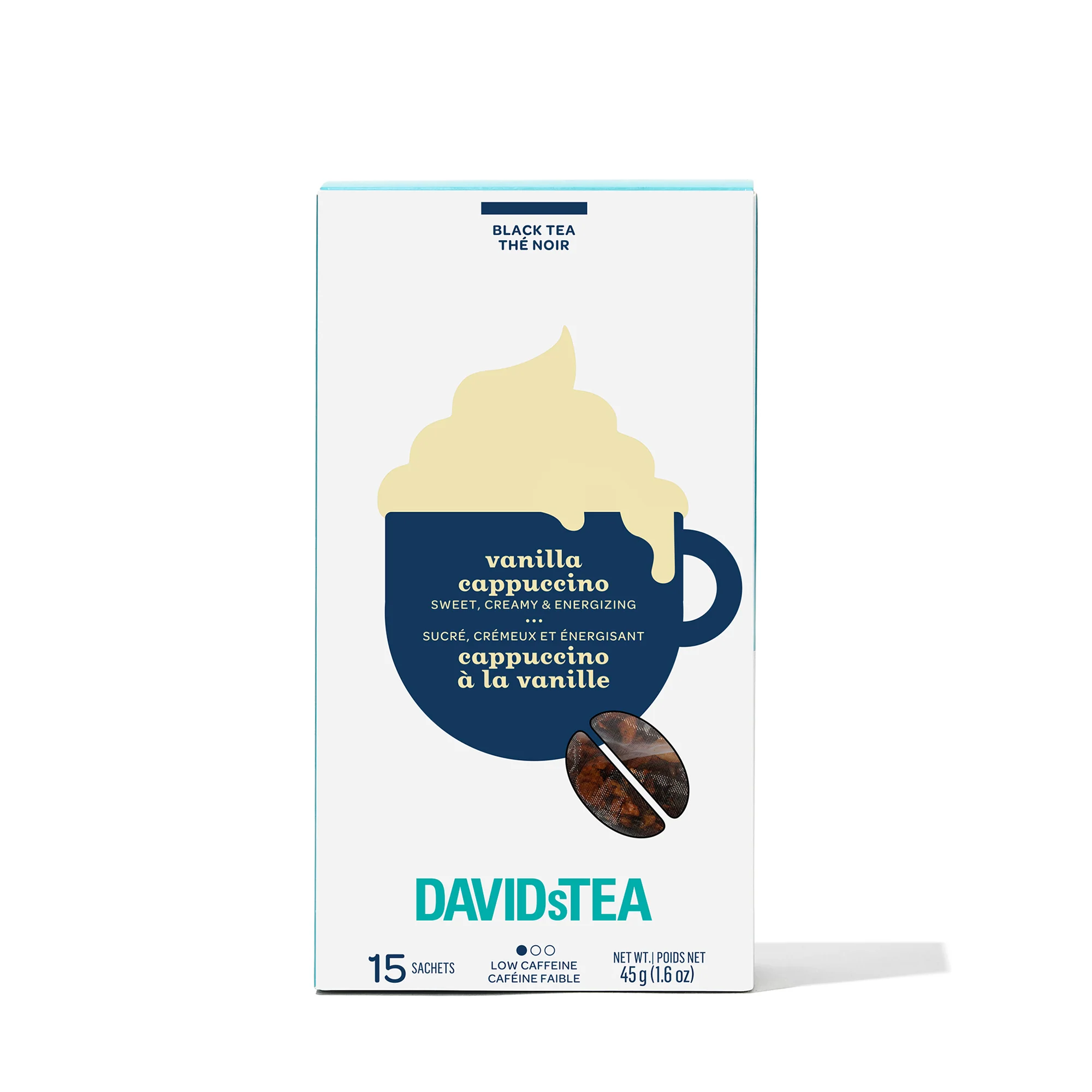 DAVIDsTEA Vanilla Cappuccino Tea Pack of 15 Sachets