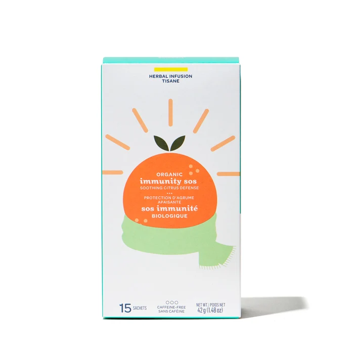 DAVIDsTEA Organic Immunity SOS Tea Pack of 15 Sachets