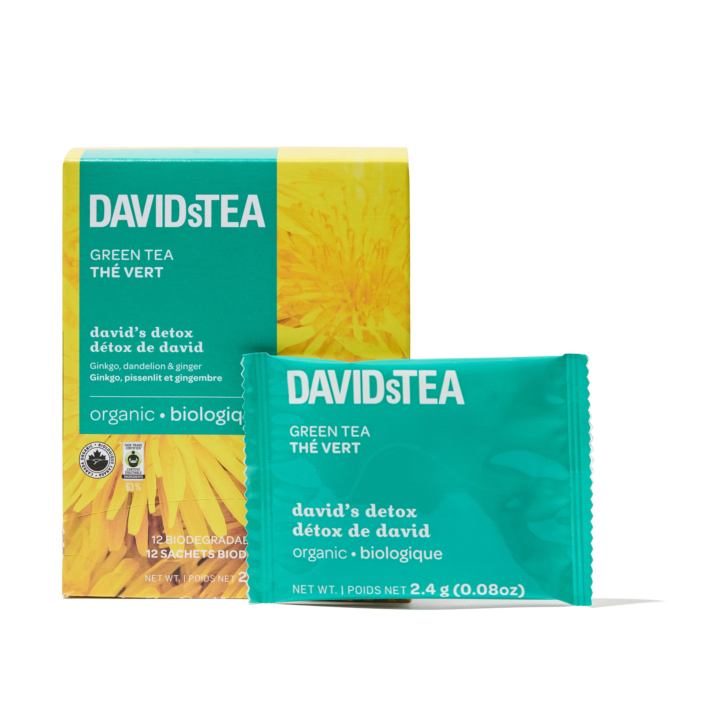 DAVIDsTEA Organic David's Detox Tea Pack of 12 Sachets — SKU SB-FB6799-1AE4EBE9873EBA