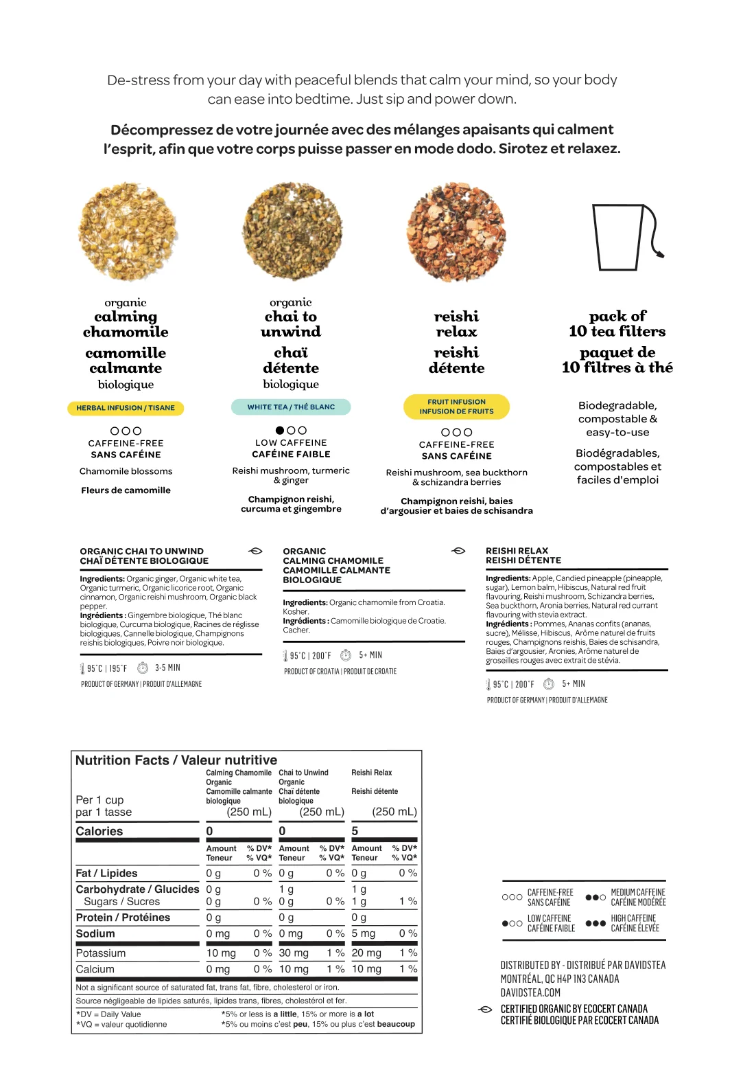 DAVIDsTEA Wind Down 3 Tea Sampler - Image 3