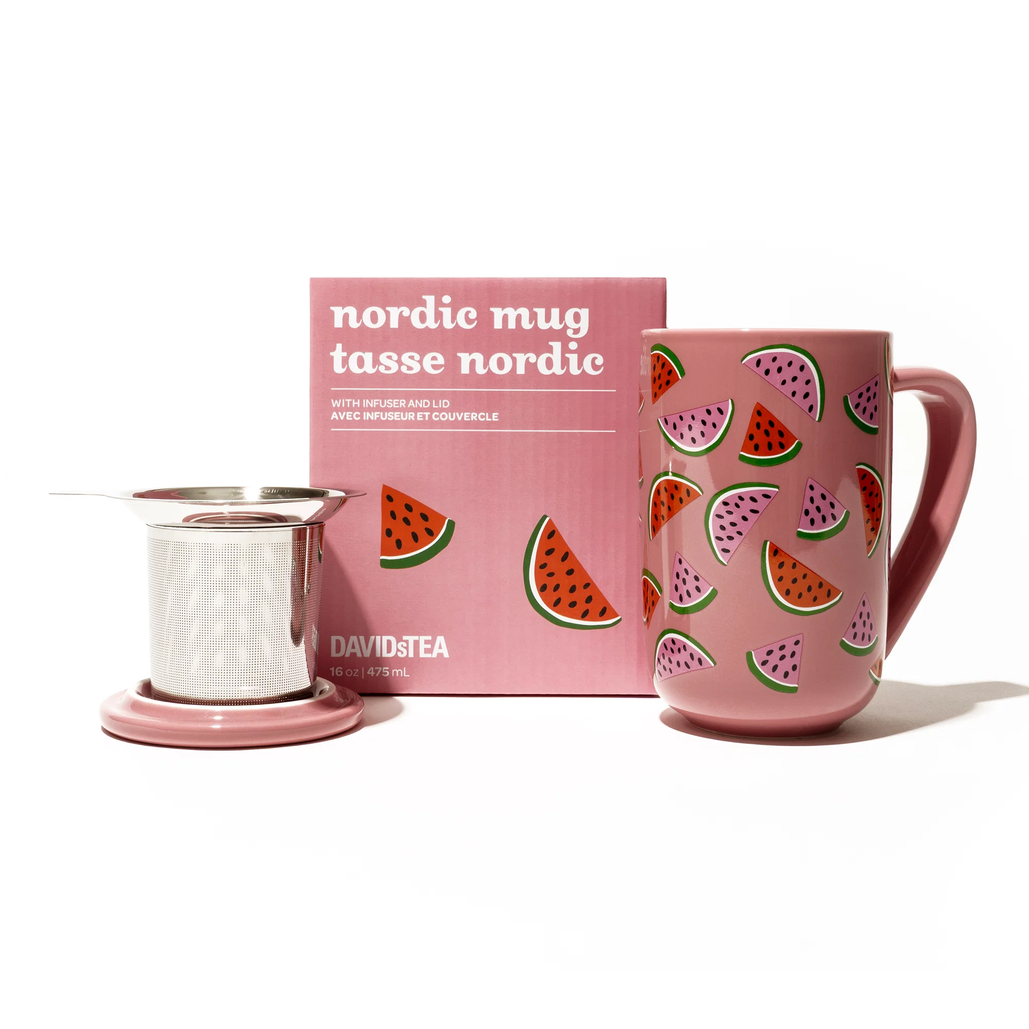 DAVIDsTEA Pink Watermelon Nordic Mug — SKU SB-FB6799-828944832814B9
