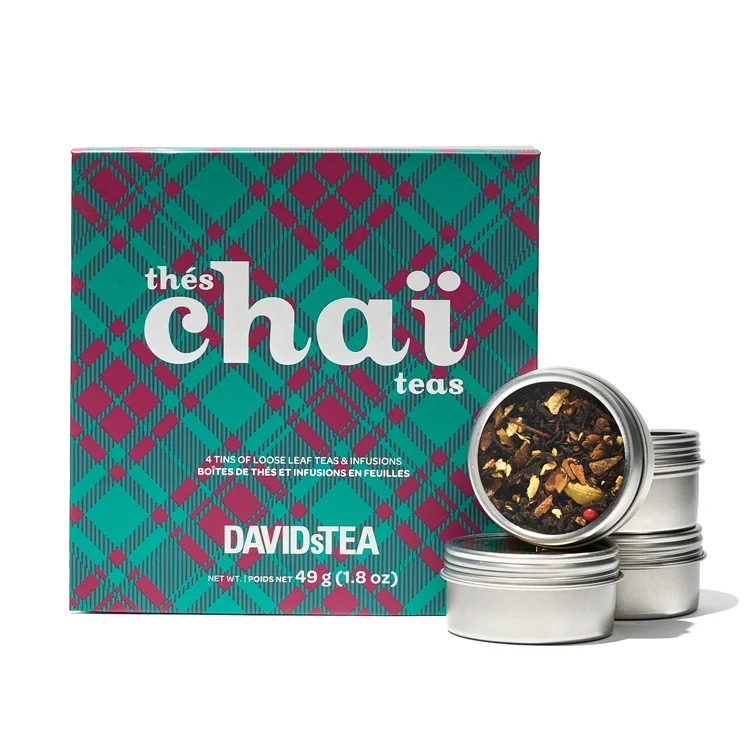 DAVIDsTEA Chai Teas 4 Tea Sampler